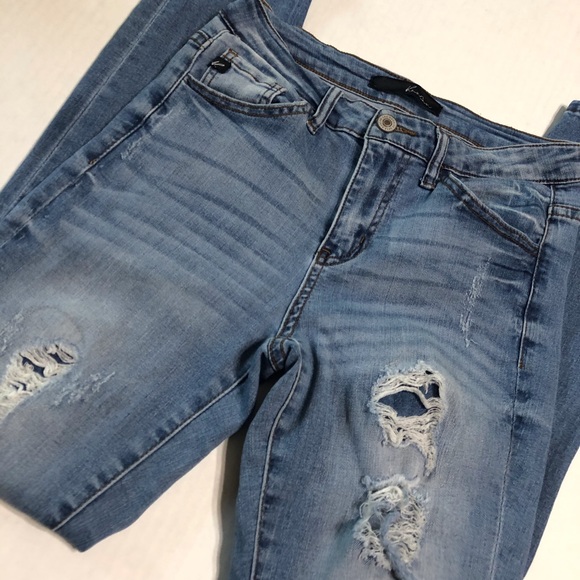 KanCan Distressed Skinny Jeans 1108 - Picture 2 of 6